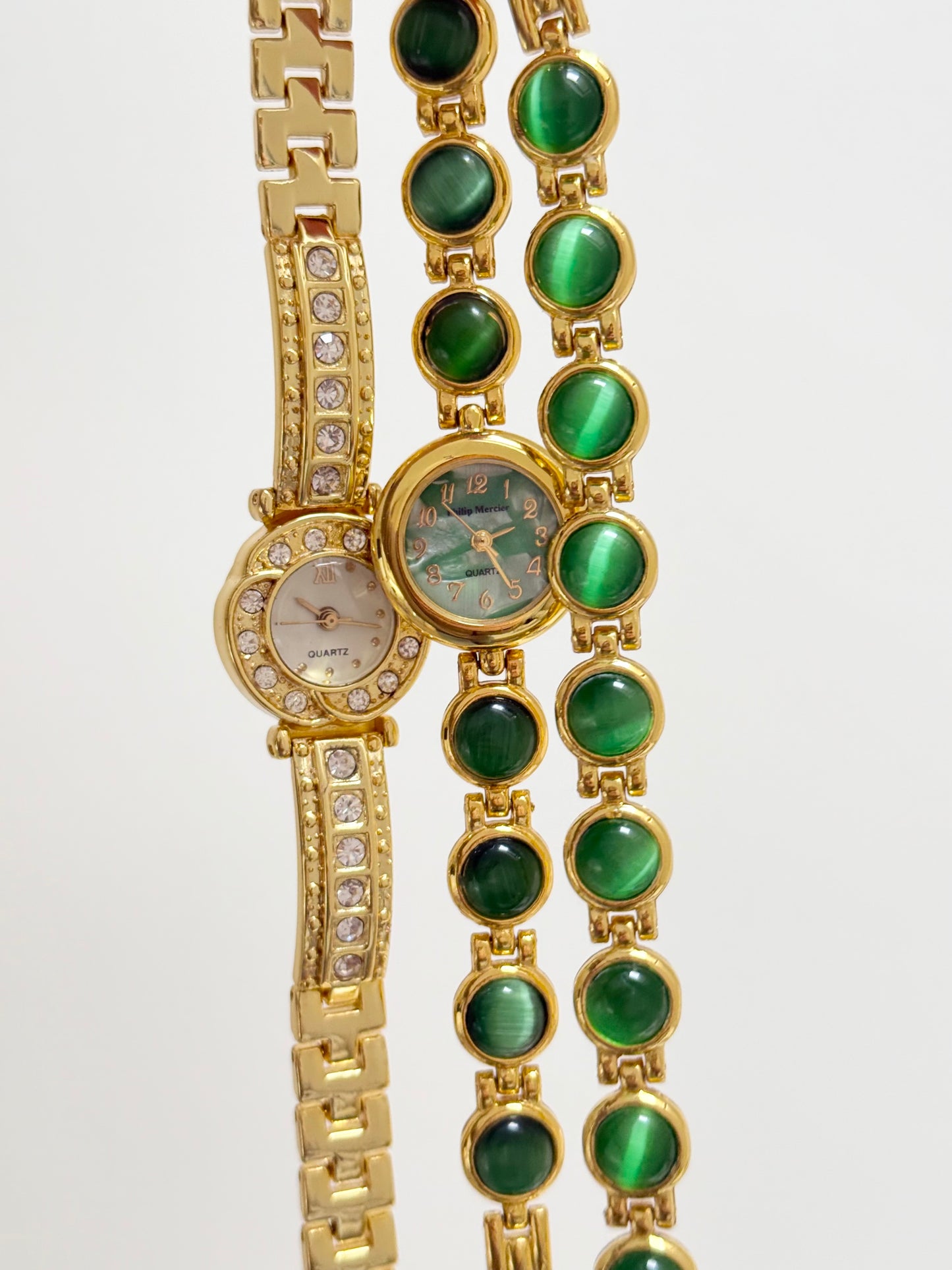 The Mercier Green Watch & Bracelet Set
