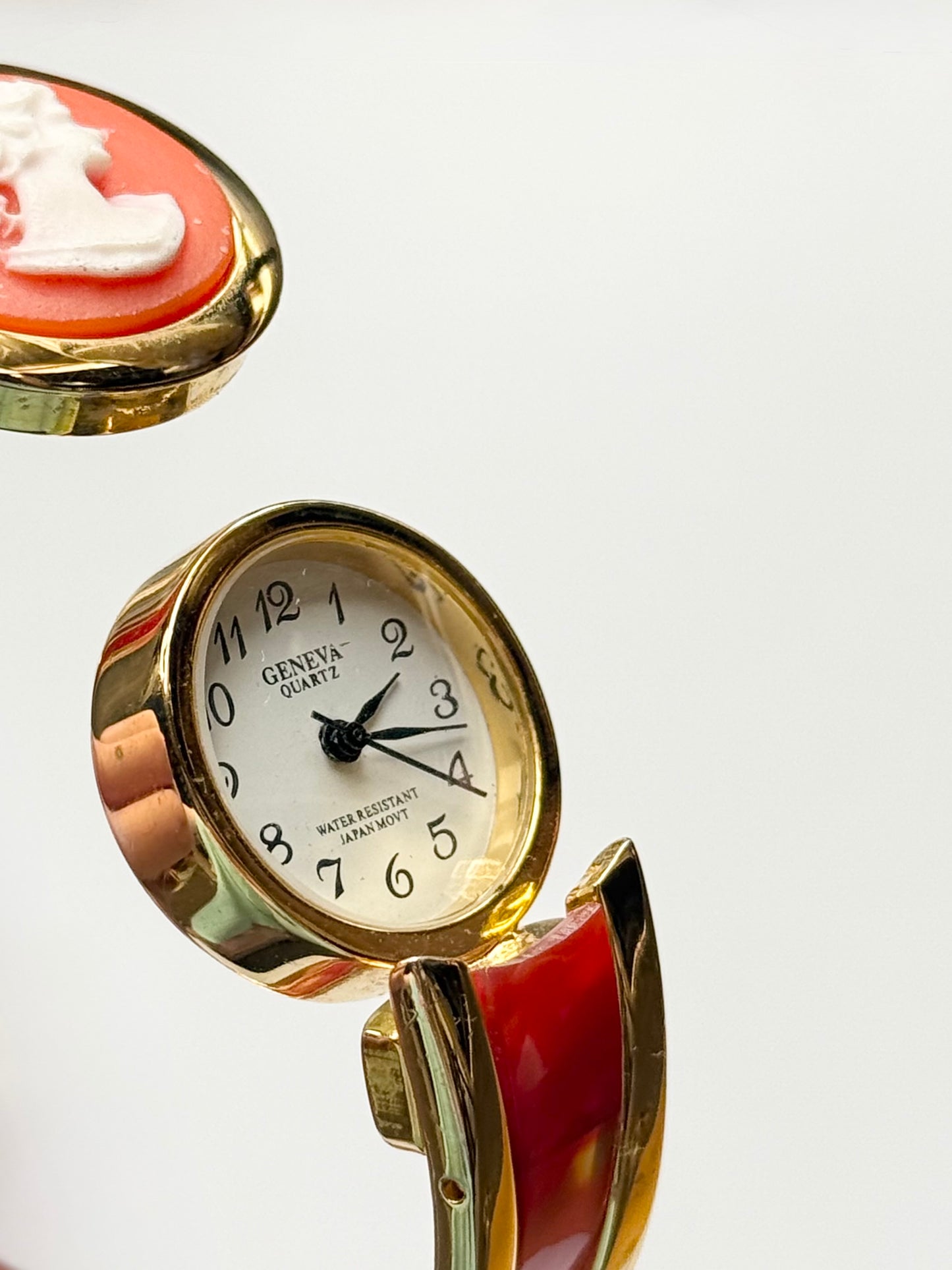 The Cameo Geneva Red Watch Bangle