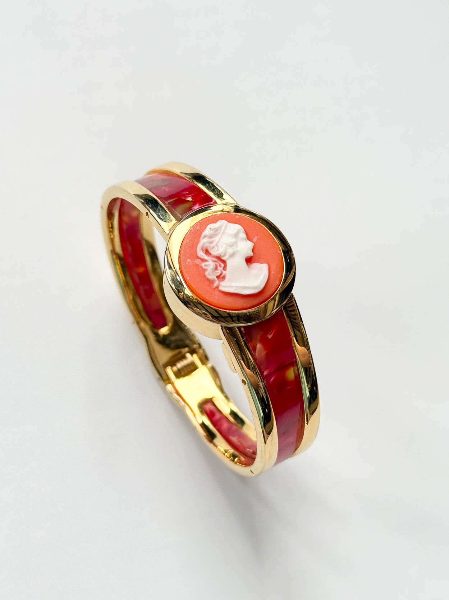 The Cameo Geneva Red Watch Bangle