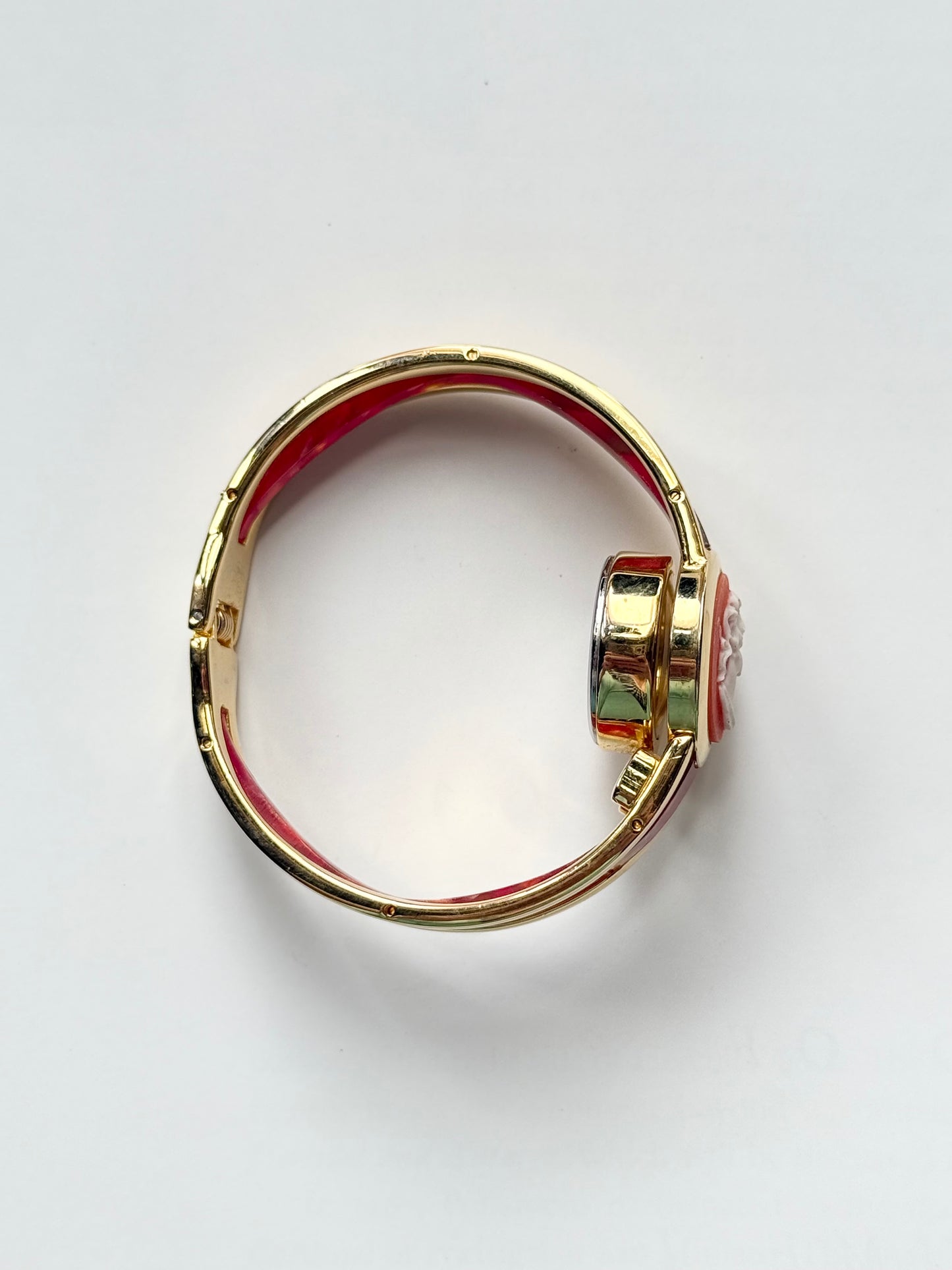 The Cameo Geneva Red Watch Bangle