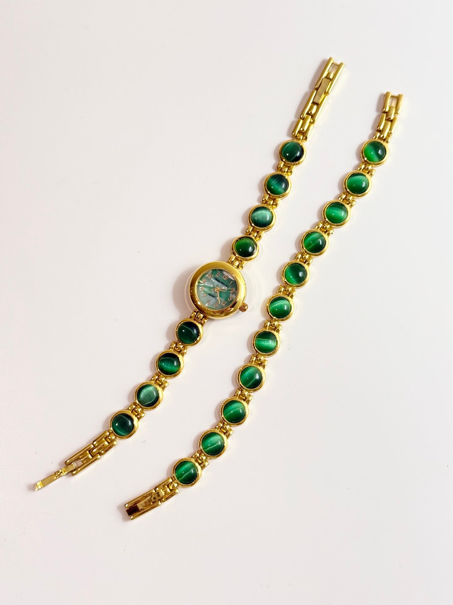 The Mercier Green Watch & Bracelet Set