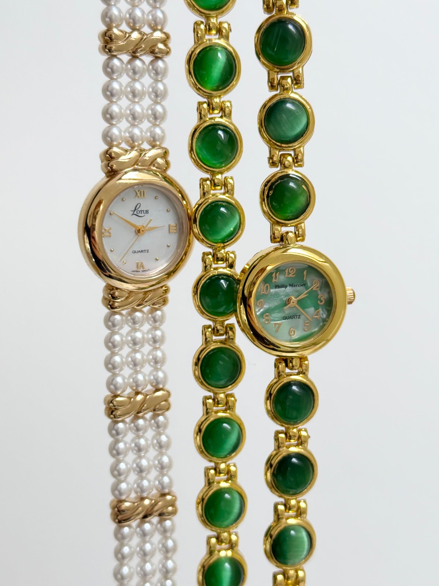 The Mercier Green Watch & Bracelet Set