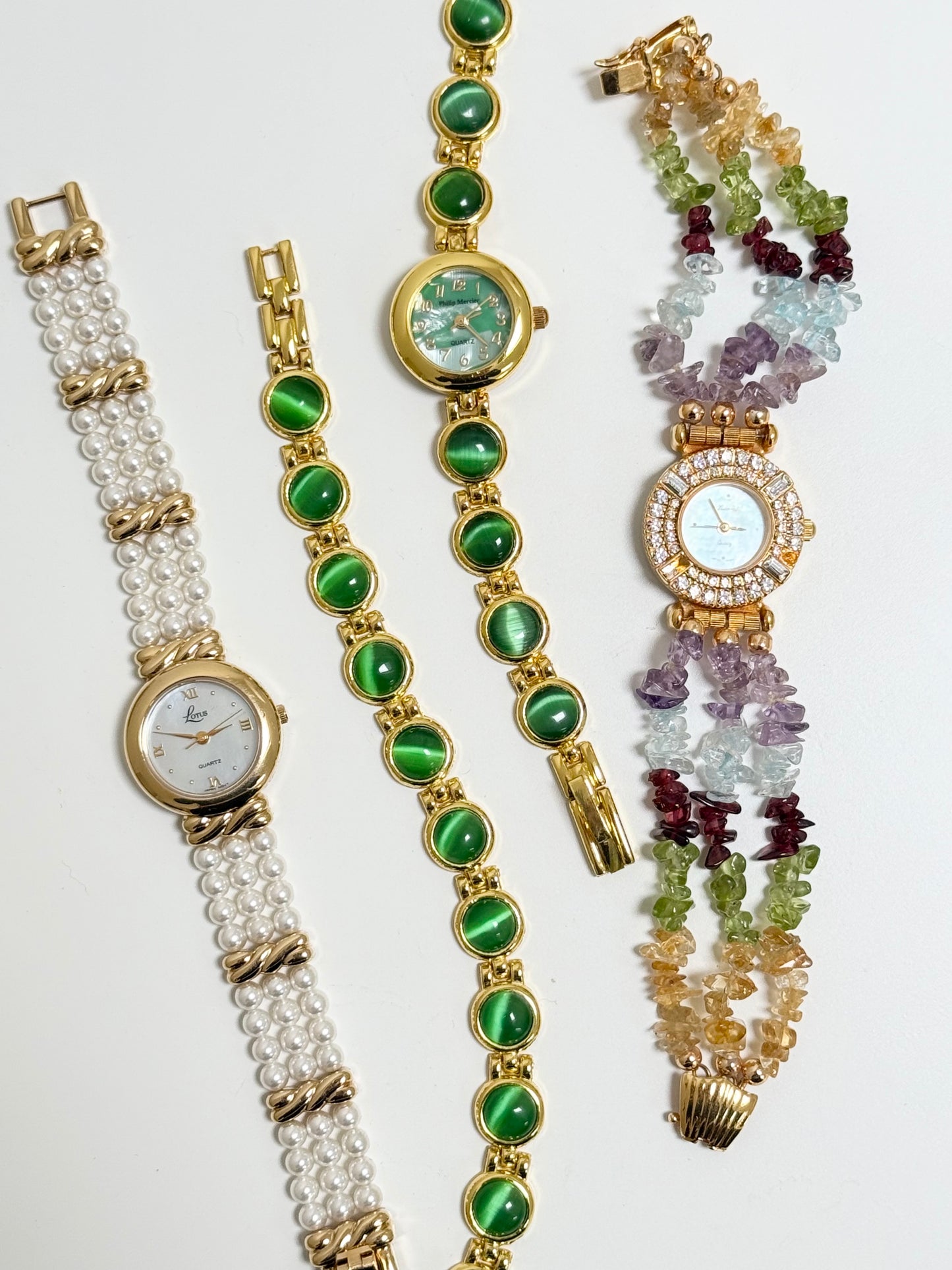 The Mercier Green Watch & Bracelet Set
