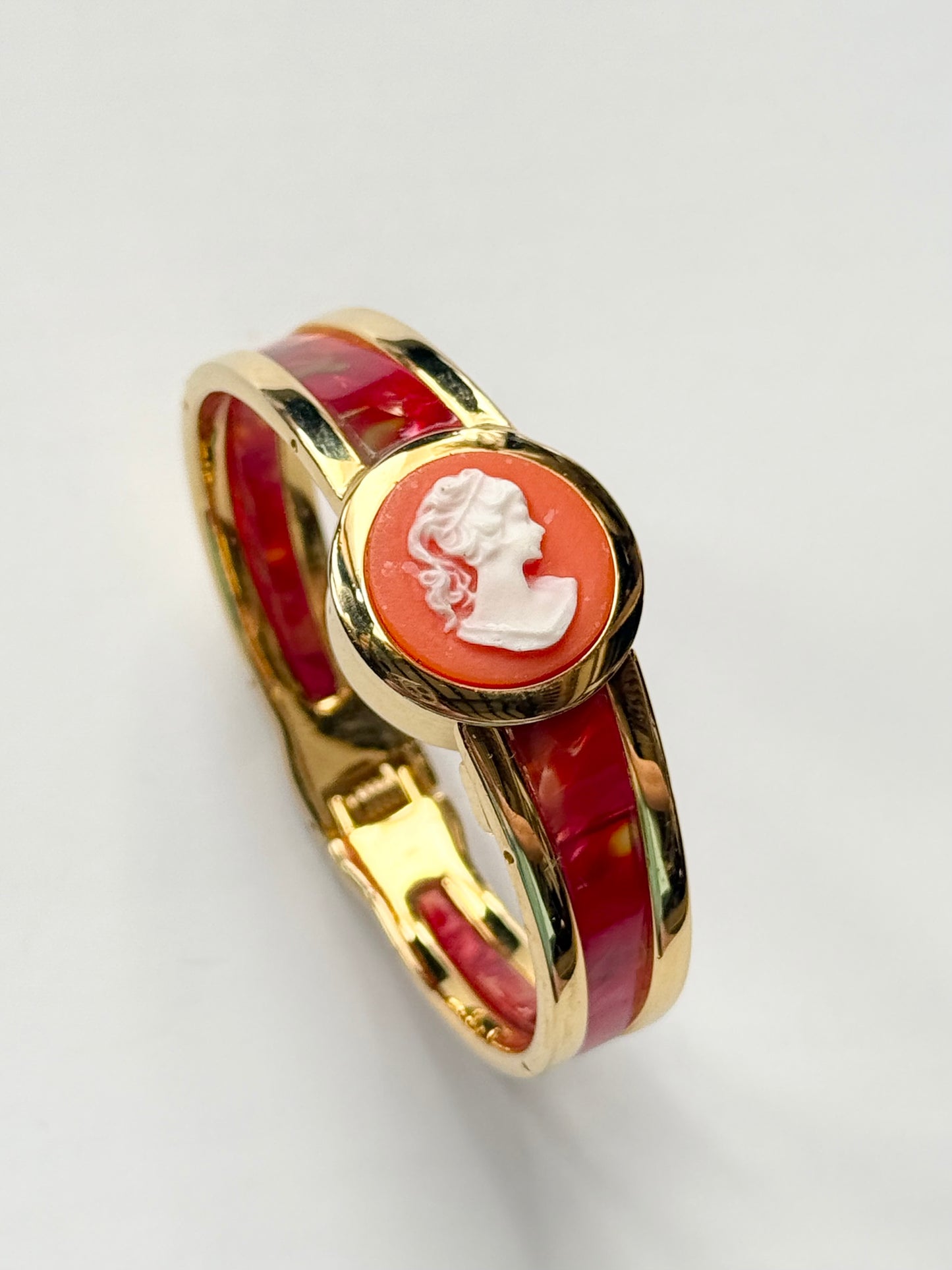 The Cameo Geneva Red Watch Bangle
