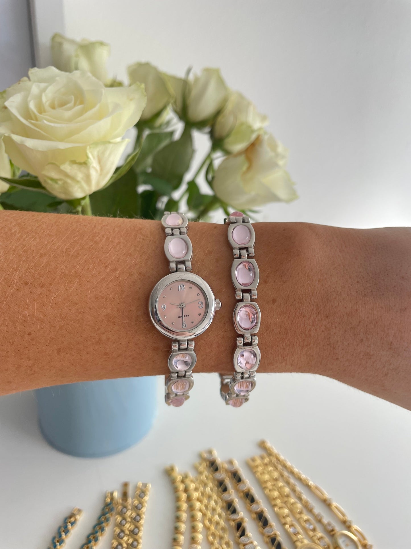 The Lucinda Pink Watch & Bracelet Set