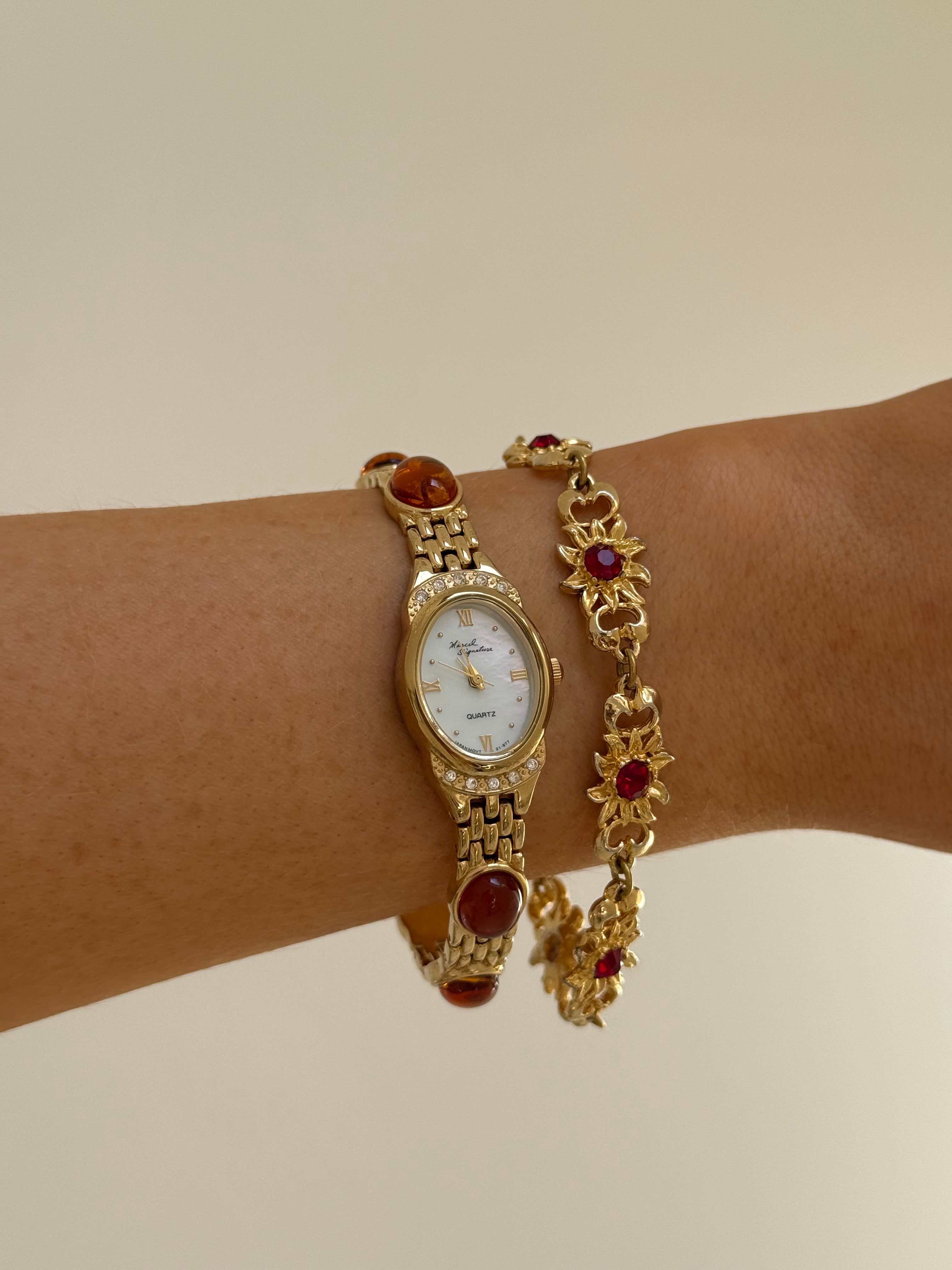 Marcel Signature Gold-Tone Quartz Watch – Adored Again